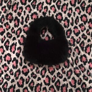 Black Faux Fur Handbag